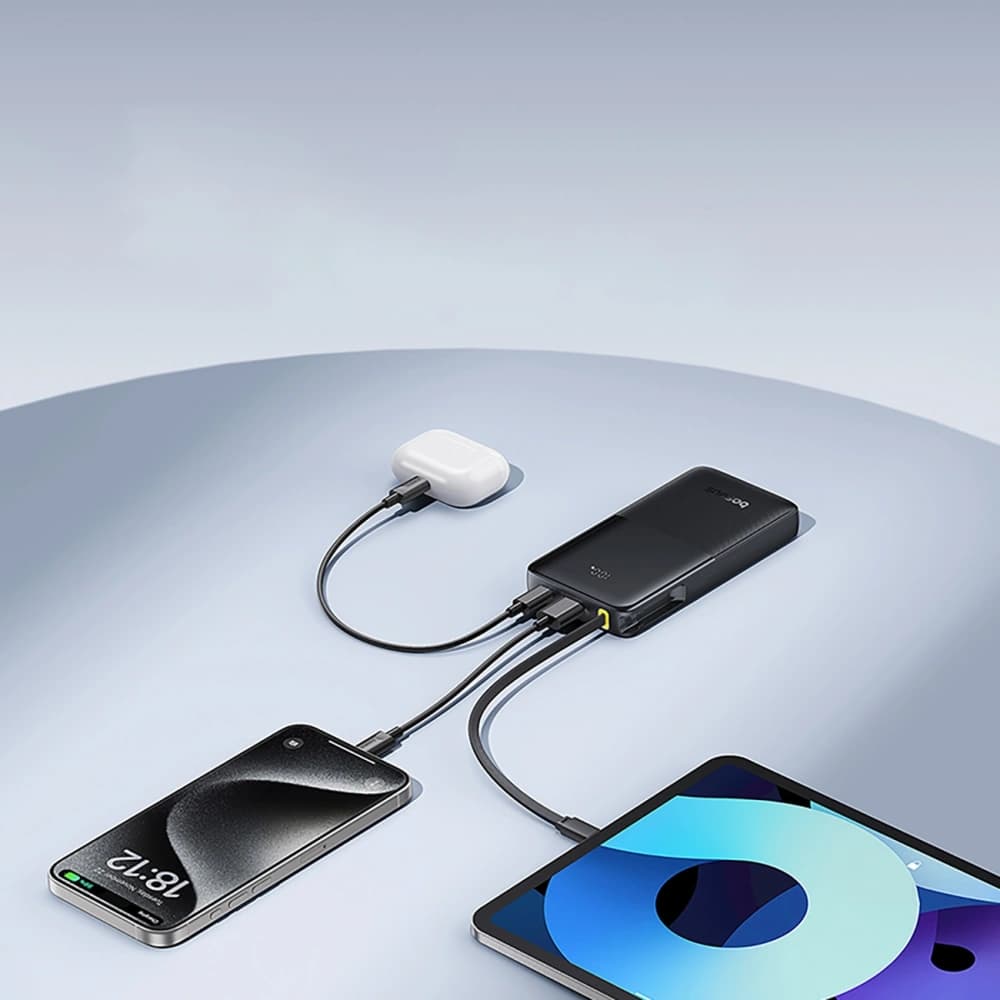 Powerbank Baseus Bipow 2 10000mAh 20W mit digitalem Display + integriertem USB-C-Kabel schwarz - 15