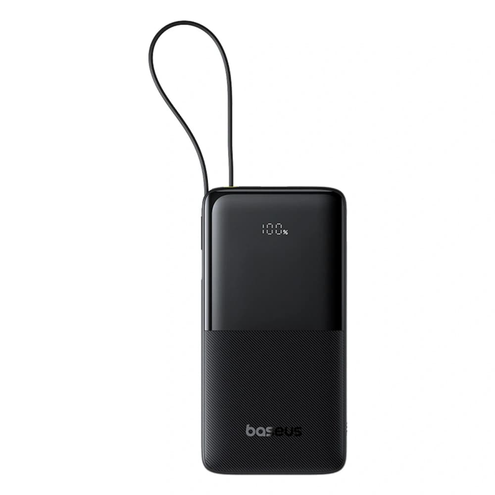 Powerbank Baseus Bipow 2 20000mah 20W cu display digital + cablu integrat USB-C negru - 1