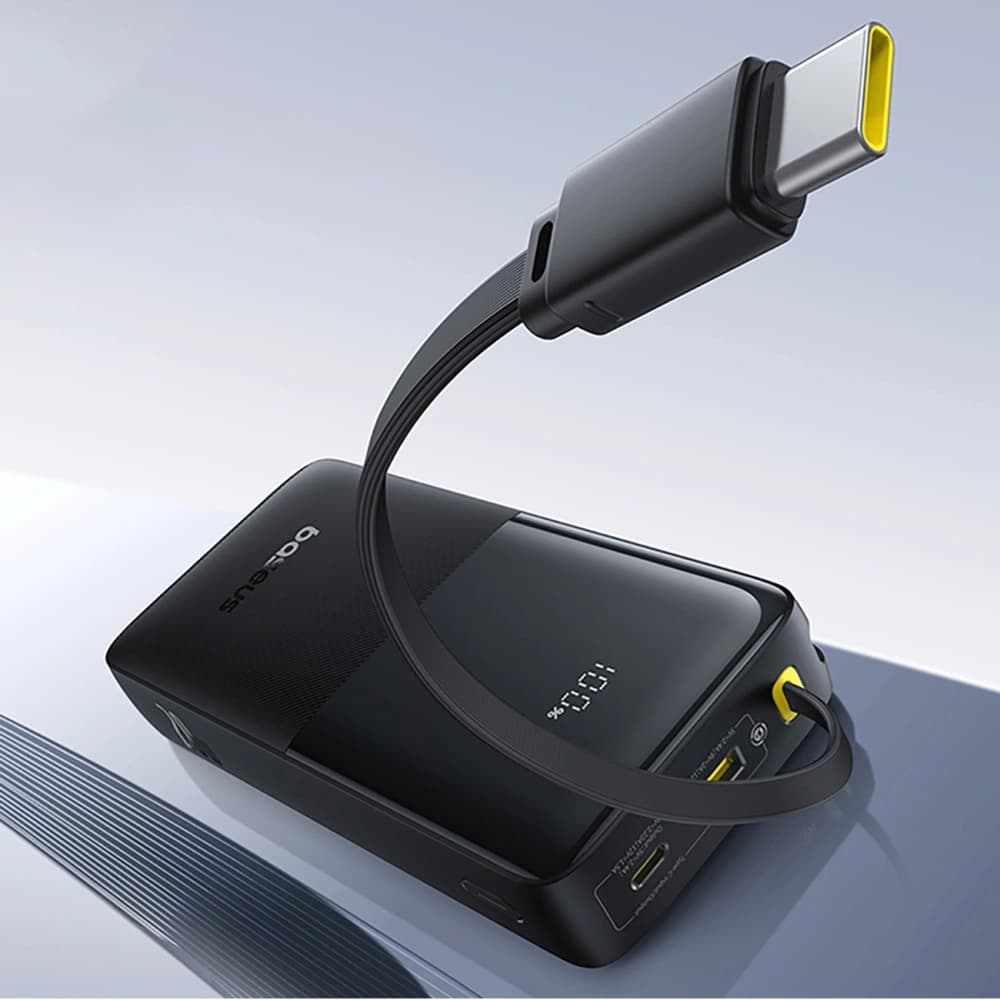 Powerbank Baseus Bipow 2 20000mah 20W cu display digital + cablu integrat USB-C negru - 11