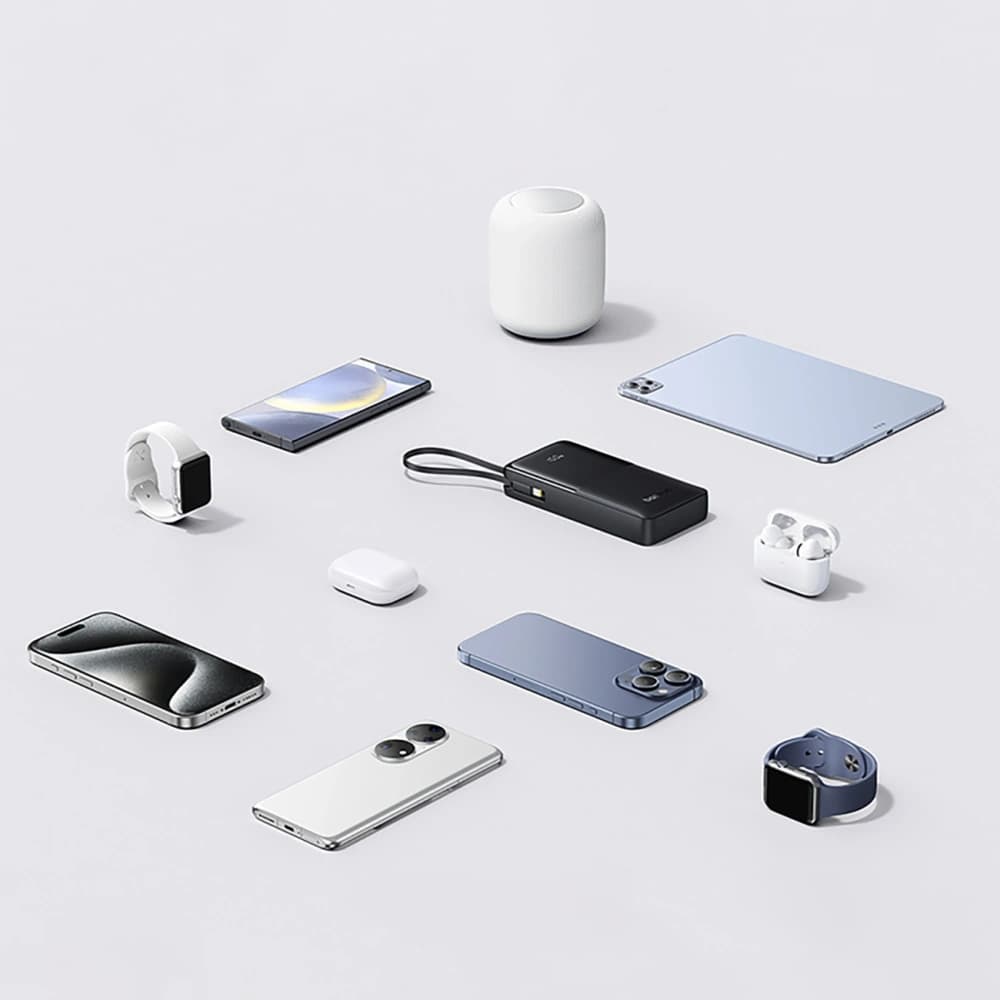 Powerbank Baseus Bipow 2 20000mah 20W cu display digital + cablu integrat USB-C negru - 16