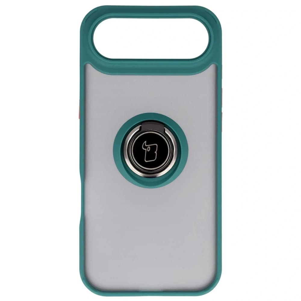 Bizon Case Hybrid Ring Apple iPhone Air smoky with a dark green frame - 2