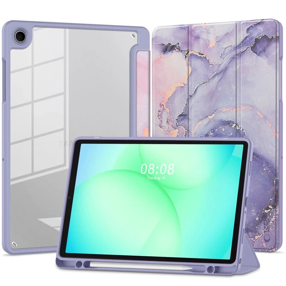 Tech-Protect Smartcase Pen Hybrid Samsung Galaxy Tab A9+ Plus / A11+ Plus 11.0 X210 / X215 / X216 / X230 / X235 / X236 Violet Marble - 1