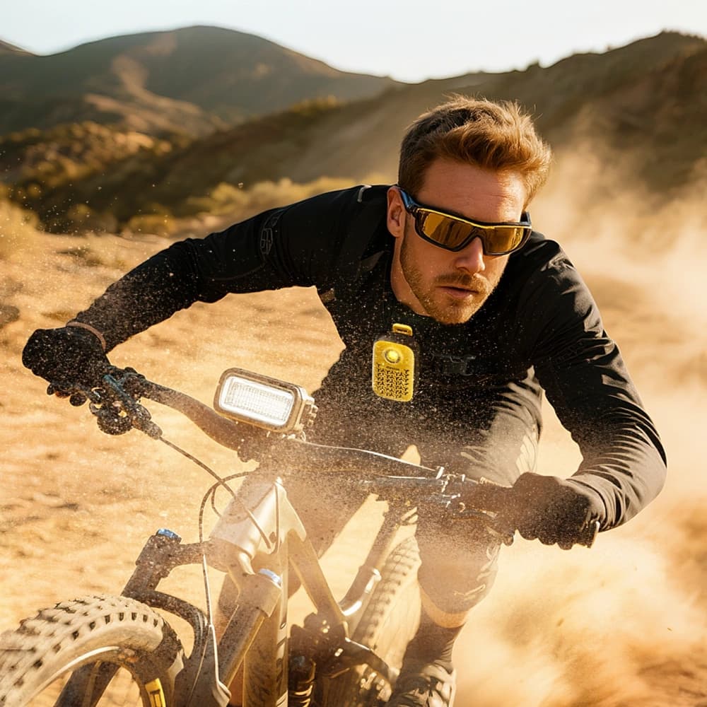 Joyroom Maya JR-MS03 Hordozható Hangszóró IP67 Bluetooth 5.4 Beépített Zseblámpával Sárga - 12