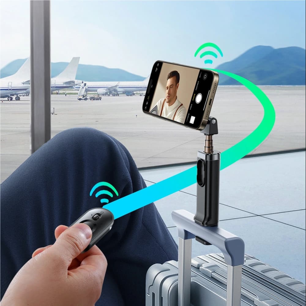 Joyroom JR-ZS509 suport pentru selfie Bluetooth compatibil cu MagSafe negru - 4