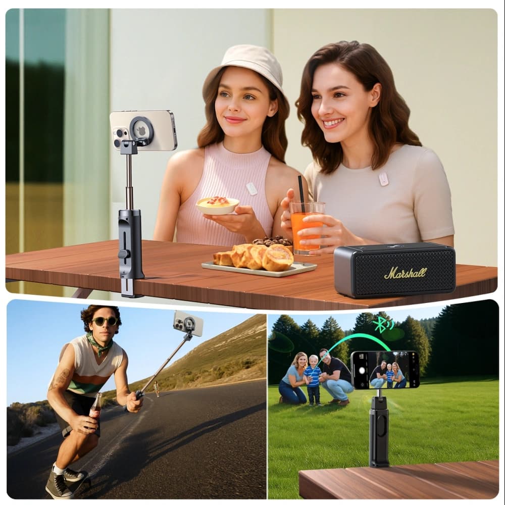 Joyroom JR-ZS509 suport pentru selfie Bluetooth compatibil cu MagSafe negru - 5