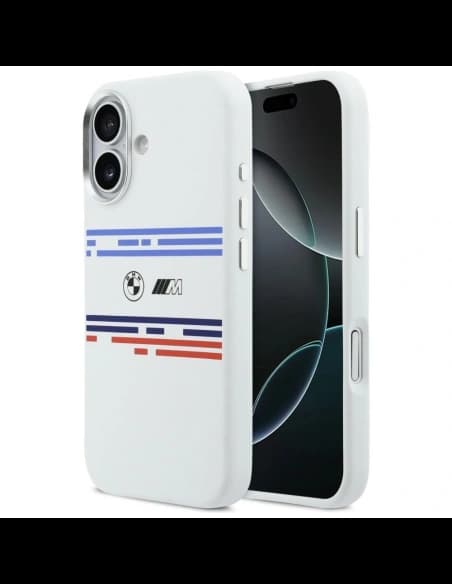 BMW M Silicon Linie Orizontală MagSafe Apple iPhone 17 alb