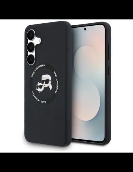 Karl Lagerfeld Silicone Karl&Choupette Heads MagSafe Samsung Galaxy S25 FE black