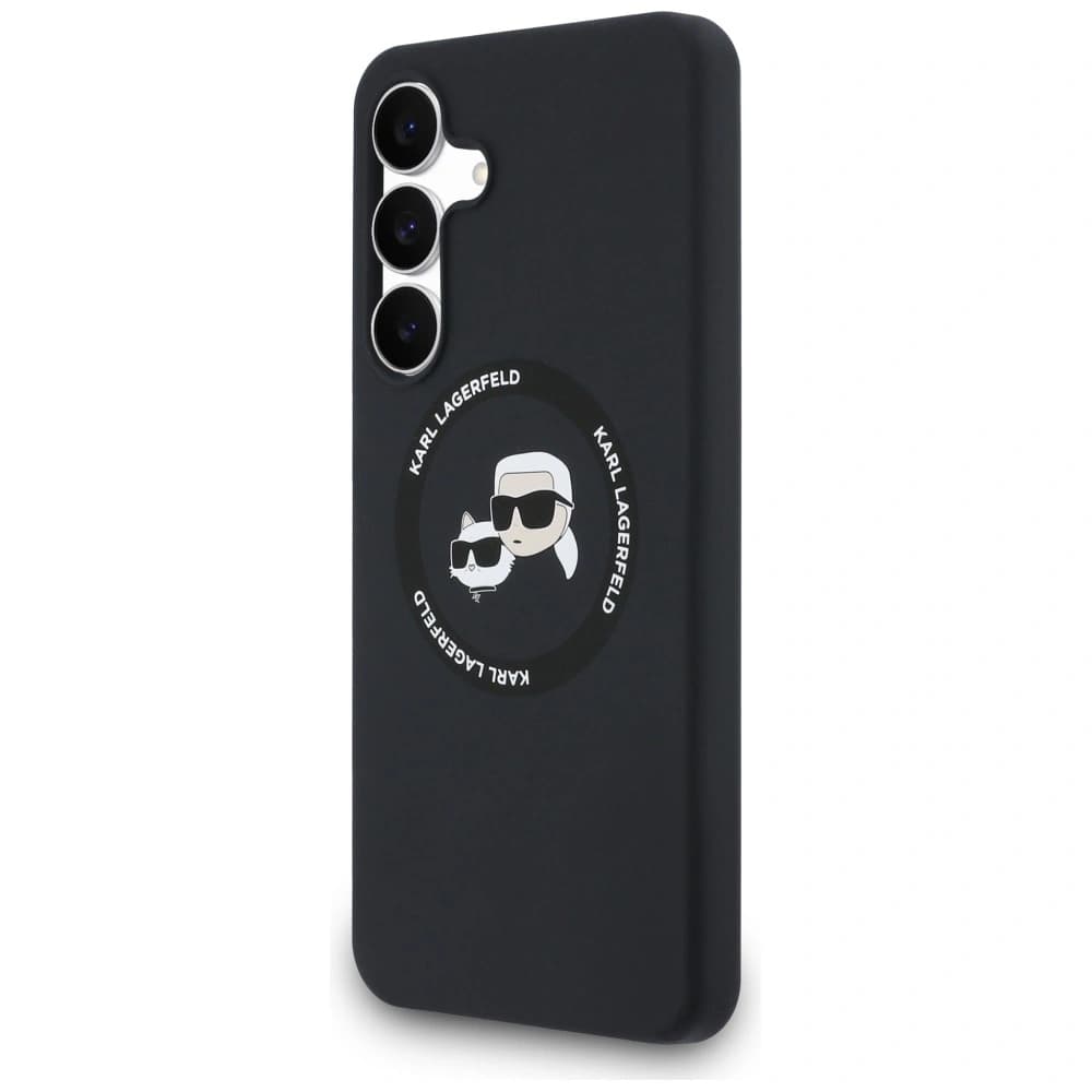 Capace din silicon Karl Lagerfeld Karl&Choupette MagSafe pentru Samsung Galaxy S25 FE negru - 2