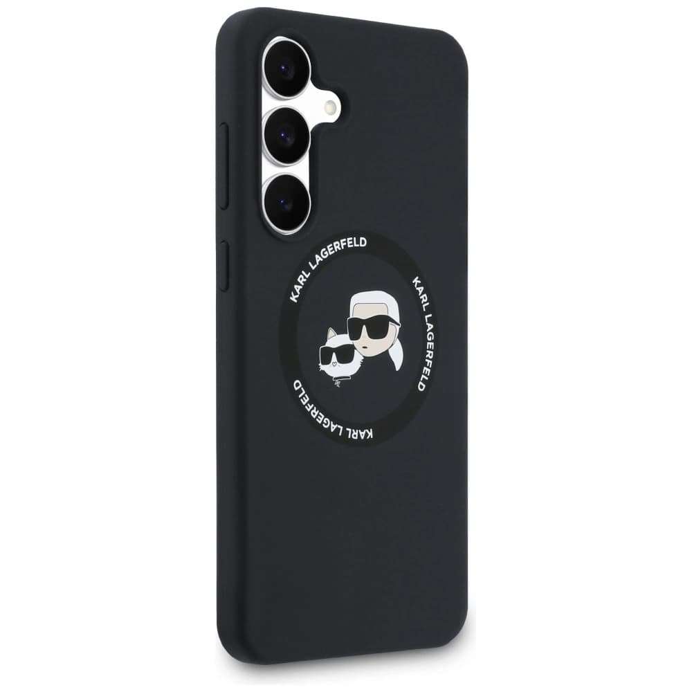 Capace din silicon Karl Lagerfeld Karl&Choupette MagSafe pentru Samsung Galaxy S25 FE negru - 4