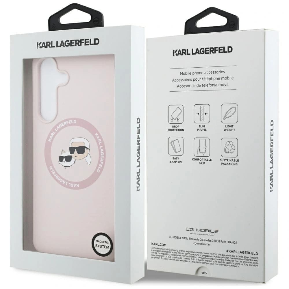 Karl Lagerfeld Silicone Karl&Choupette Heads MagSafe Samsung Galaxy S25 FE pink - 8