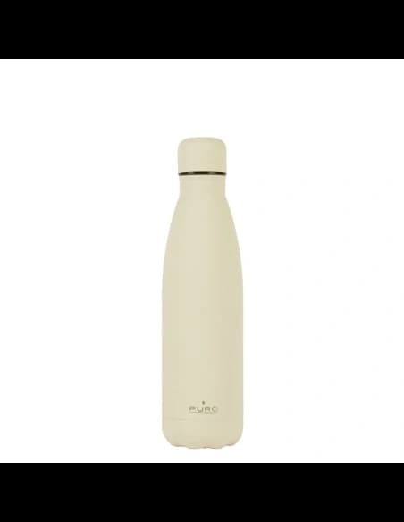 Sticlă termică din oțel inoxidabil PURO ICON 500ml (Bej) (Acoperire cu pulbere)