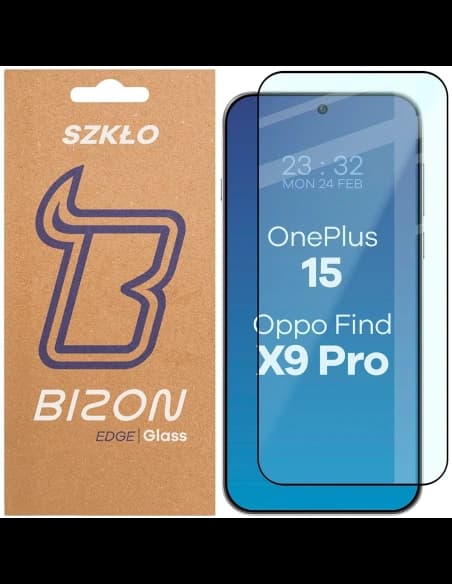 Bizon Glass Edge 2 Oppo Find X9 Pro / OnePlus 15 fekete keret