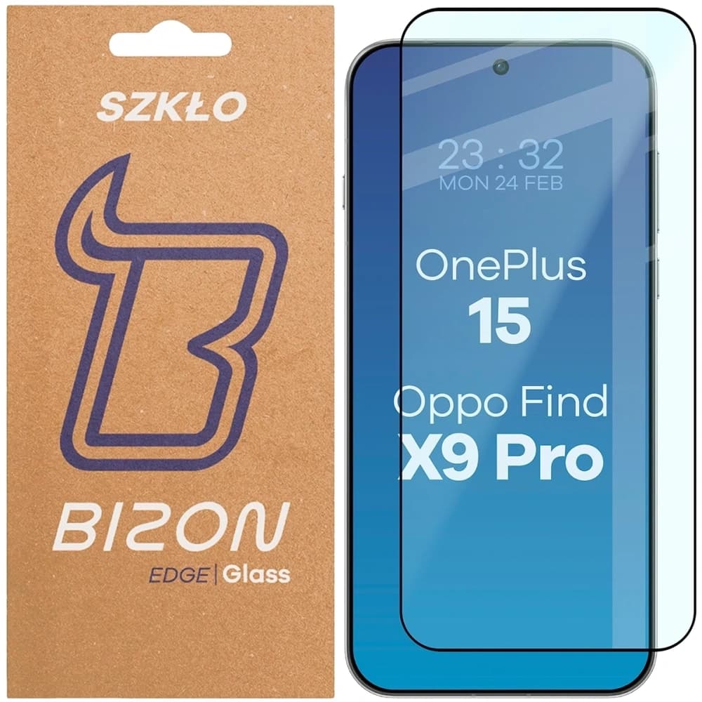 Bizon Glass Edge 2 Oppo Find X9 Pro / OnePlus 15 fekete keret - 1