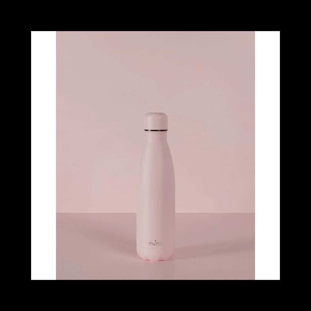 Sticlă termică din oțel inoxidabil PURO ICON 500ml (Candy Pink) (Acoperire cu pulbere) - 2