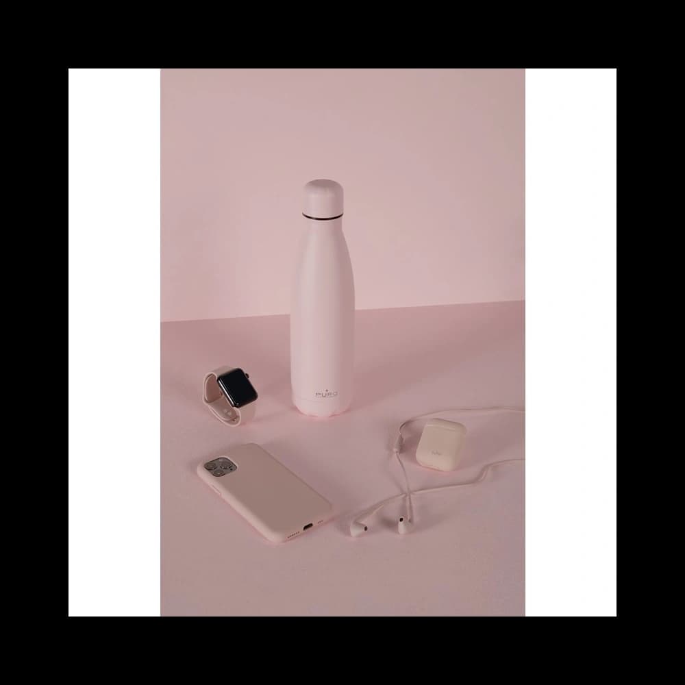 Sticlă termică din oțel inoxidabil PURO ICON 500ml (Candy Pink) (Acoperire cu pulbere) - 3