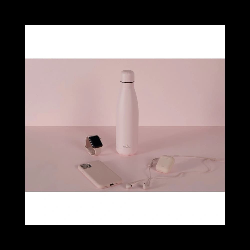 Sticlă termică din oțel inoxidabil PURO ICON 500ml (Candy Pink) (Acoperire cu pulbere) - 4