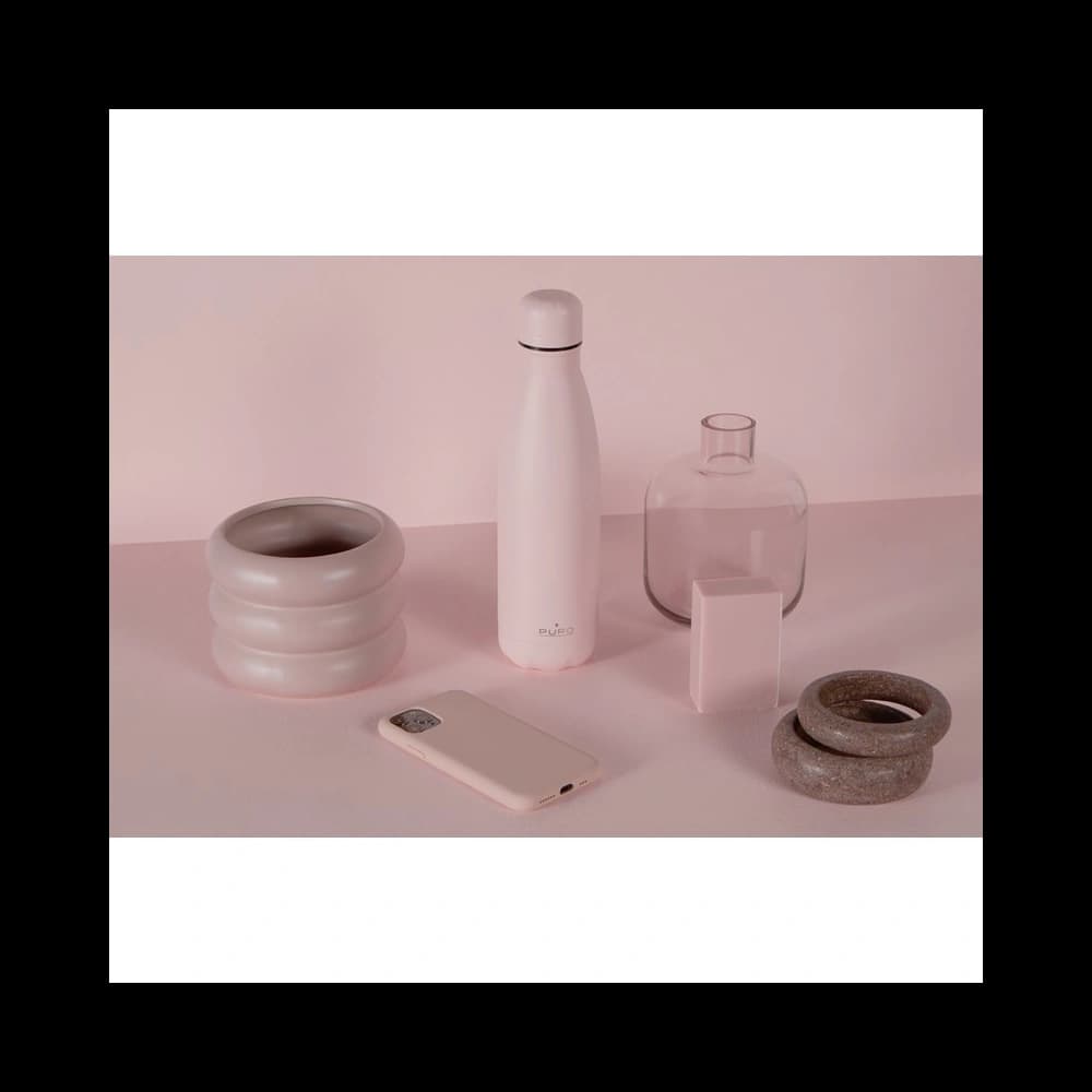 Sticlă termică din oțel inoxidabil PURO ICON 500ml (Candy Pink) (Acoperire cu pulbere) - 5
