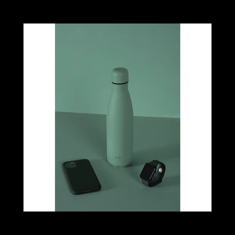 Sticlă termică din oțel inoxidabil PURO ICON 500ml (Verde) (Acoperire cu pulbere) - 3