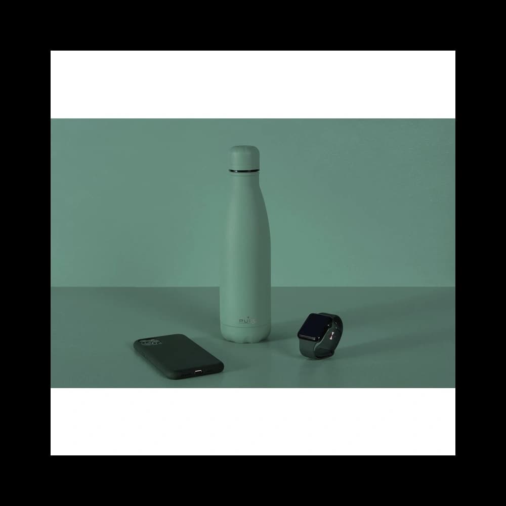 Sticlă termică din oțel inoxidabil PURO ICON 500ml (Verde) (Acoperire cu pulbere) - 4