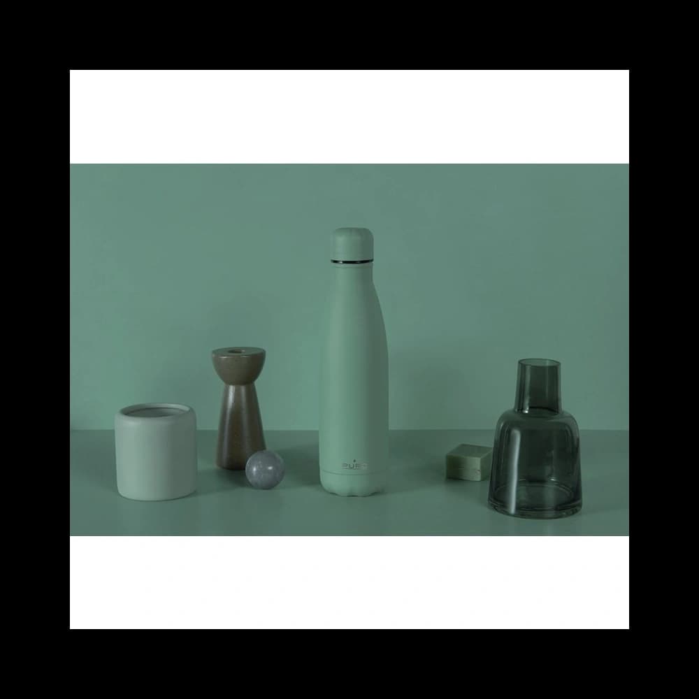 Sticlă termică din oțel inoxidabil PURO ICON 500ml (Verde) (Acoperire cu pulbere) - 5