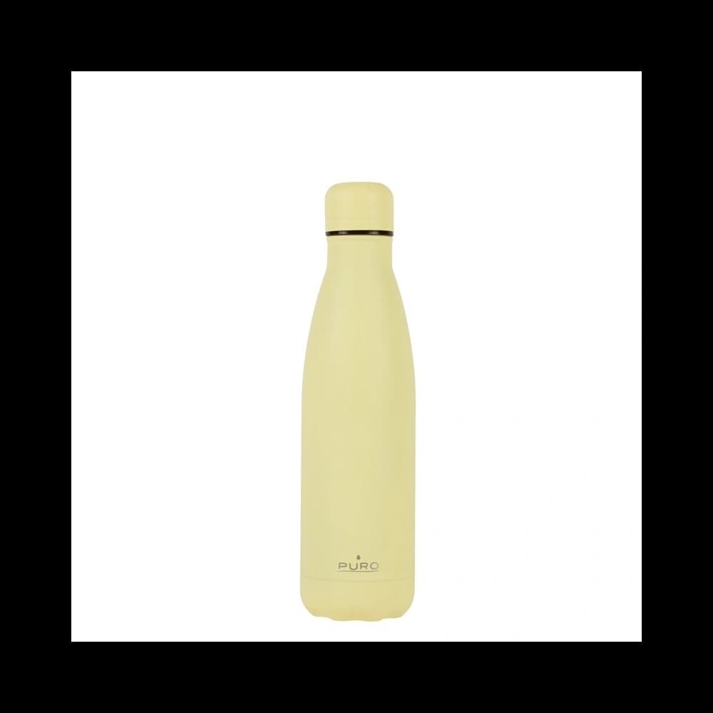 Sticlă termică din oțel inoxidabil PURO ICON 500ml (Galben deschis) (Acoperire pulbere) - 1