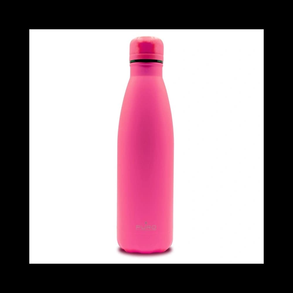 PURO ICON Fluo Edelstahl Thermosflasche 500ml (Fucsia) (Pulverbeschichtung)