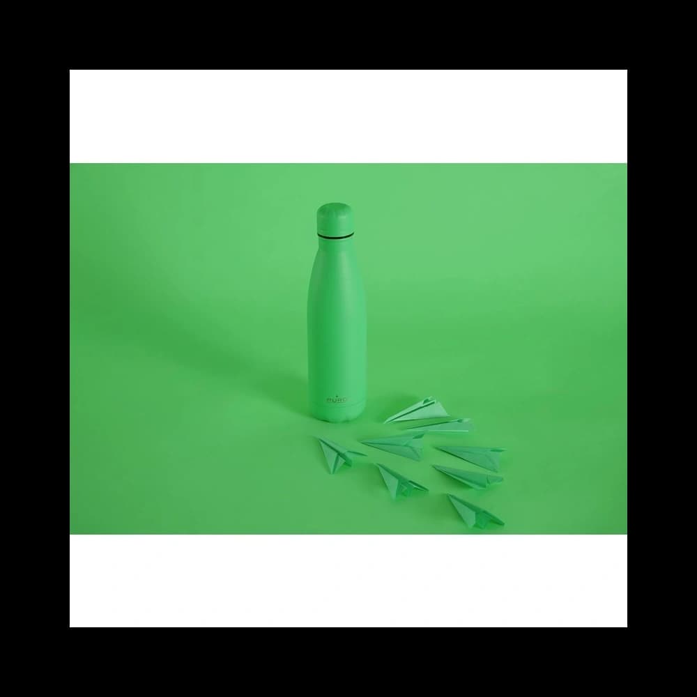 Sticlă termică din oțel inoxidabil PURO ICON Fluo 500ml (Verde) (Acoperire pulbere) - 3
