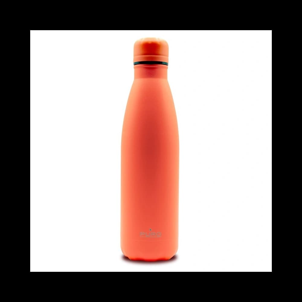 PURO ICON Fluo Thermal Stainless Steel Water Bottle 500ml (Orange) (Powder Coating)