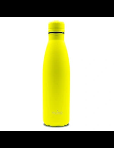 Sticlă termică din oțel inoxidabil PURO ICON Fluo 500ml (Galben) (Acoperire cu pulbere)