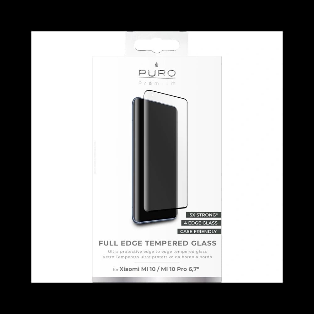 Sklo tvrzené PURO Premium Full Edge Tempered Glass Xiaomi MI 10/Pro (černý rámeček) - 2