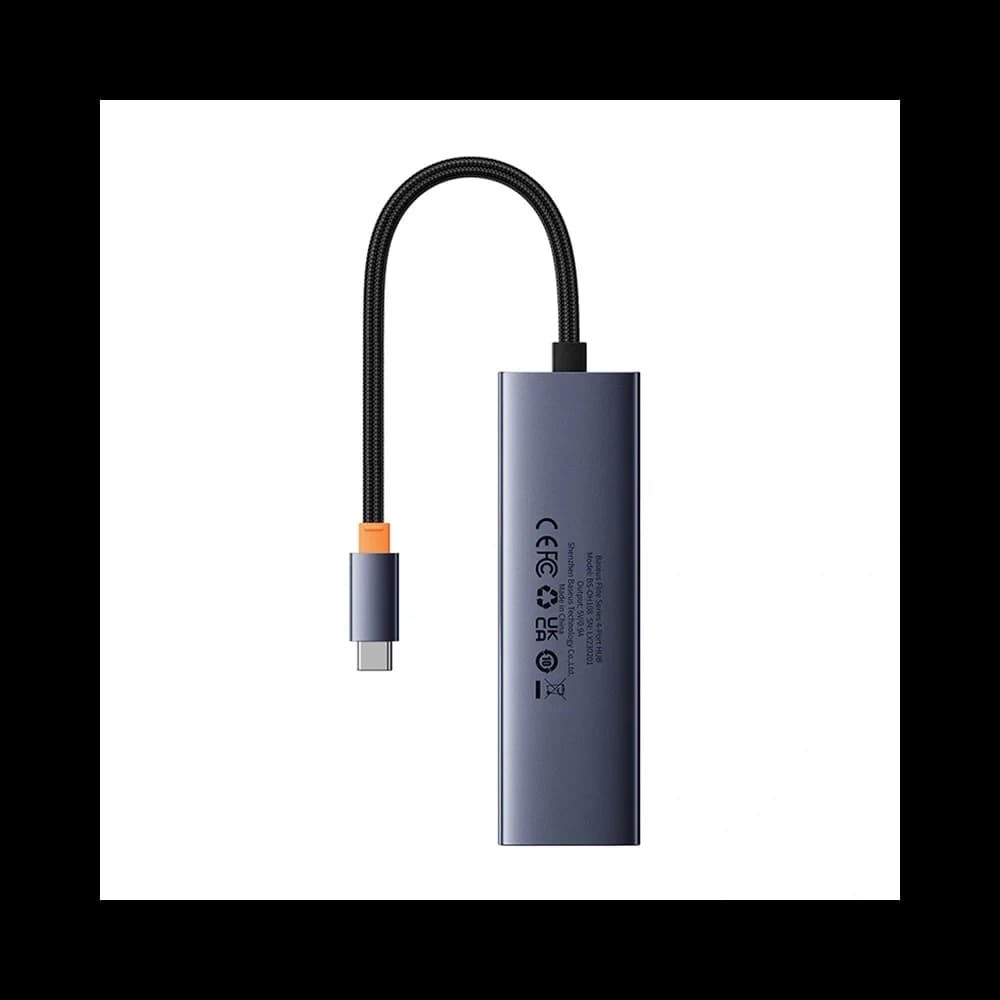 Baseus UltraJoy 4-v-1 Hub USB-C / 4xUSB-A 3.0 (šedý) - 6