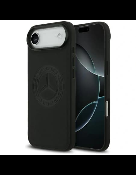 Logo vintage din piele Mercedes MagSafe pentru Apple iPhone Air negru