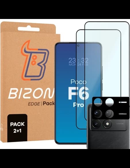 Bizon Edge Pack 2x sklo na displej + sklo na kameru Xiaomi POCO F6 Pro