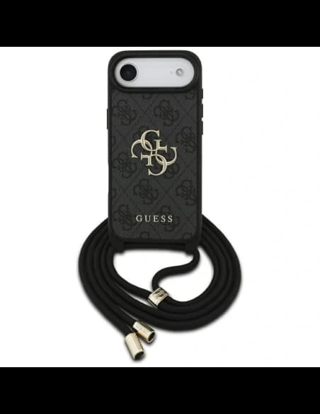 Guess 4G Big Logo Cord Stap Crossbody Apple iPhone Air negru