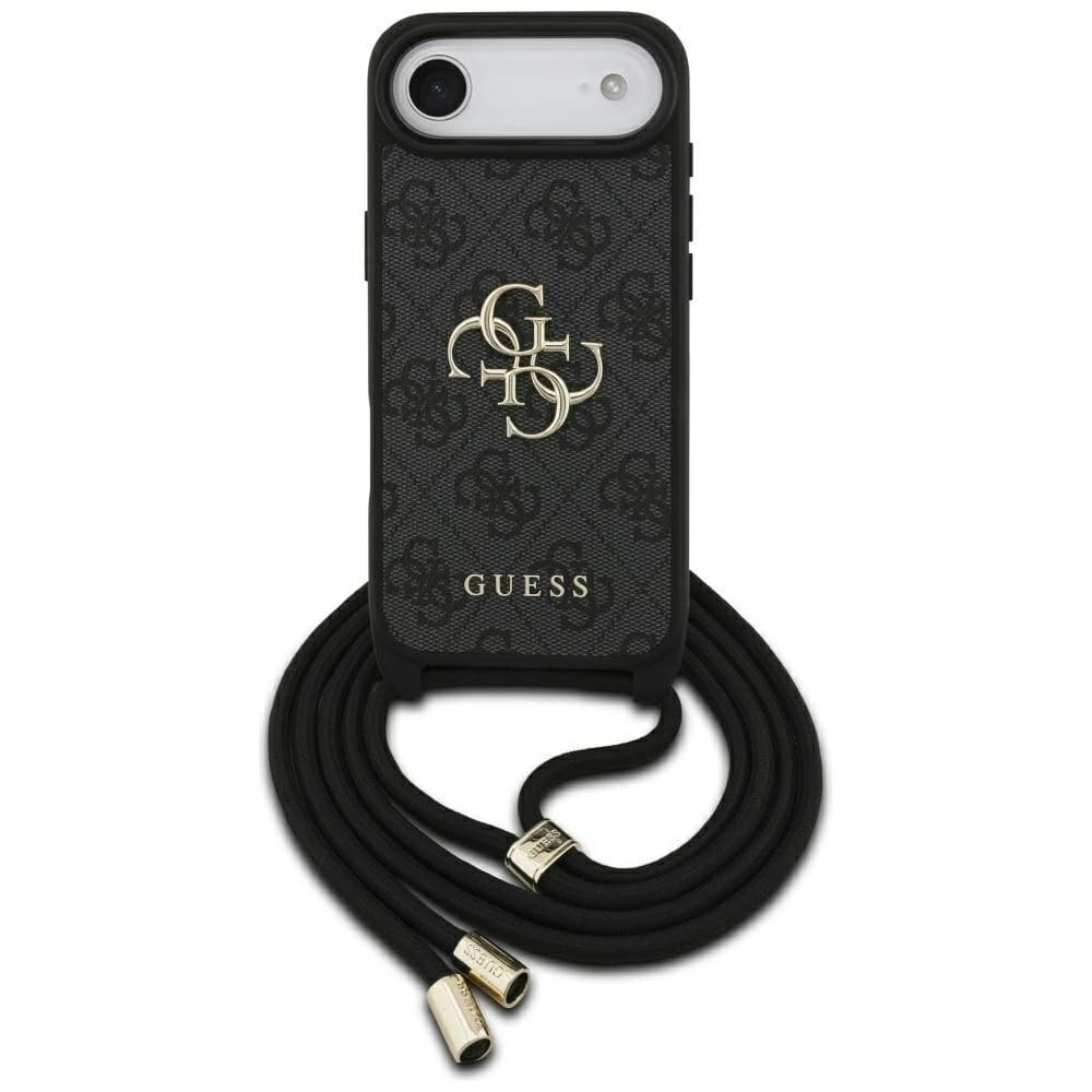 Guess 4G Big Logo Cord Stap Crossbody Apple iPhone Air negru