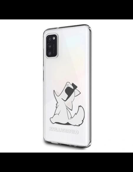 Etui Karl Lagerfeld KLHCA41CFNRC Samsung Galaxy A41 tvrdý kryt transparentní Choupette Fun