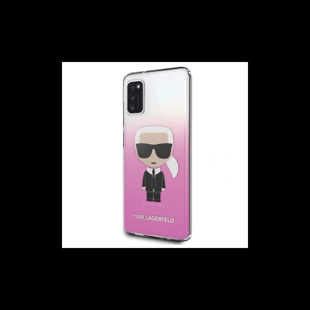 Etui Karl Lagerfeld KLHCA41TRDFKPI Samsung Galaxy A41 růžový/pink Gradient Ikonik Karl