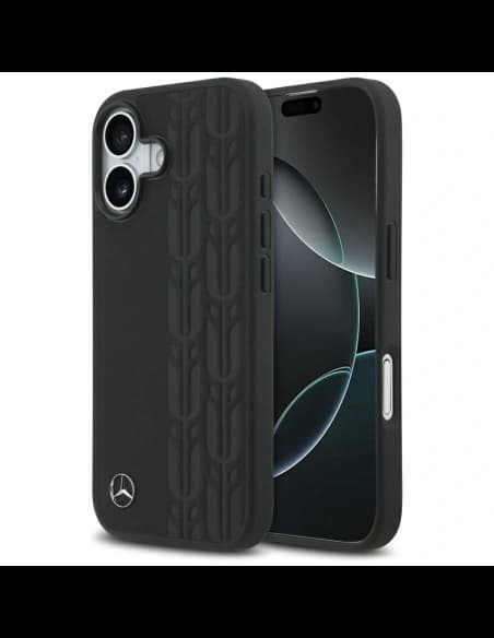 Frunze de laur din piele Mercedes MagSafe pentru Apple iPhone 17 negru