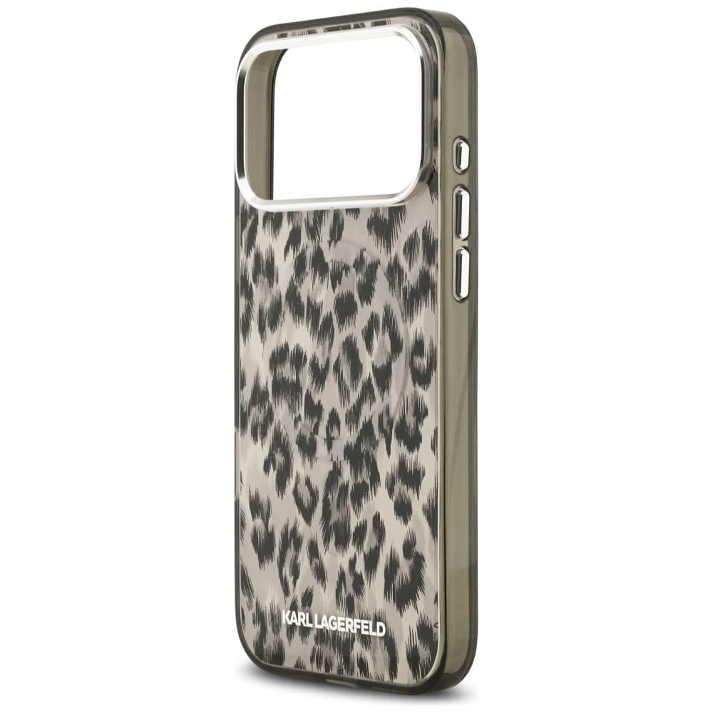 Karl Lagerfeld IML leopardí vzor MagSafe Apple iPhone 17 Pro Max hnědý - 6