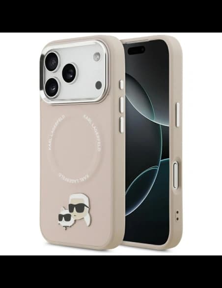 Karl Lagerfeld Karl & Choupette Pins MagSafe Apple iPhone 17 Pro Max růžový