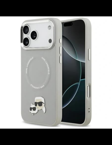 Karl Lagerfeld Karl & Choupette Pins MagSafe Apple iPhone 17 Pro szürke
