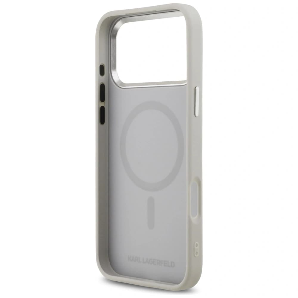 Karl Lagerfeld Karl & Choupette Pins MagSafe Apple iPhone 17 Pro šedá - 7