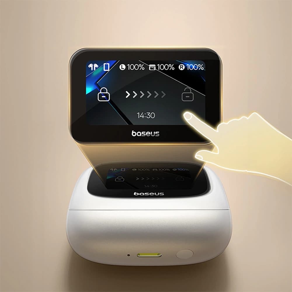 Căști wireless in-ear Baseus Bowie M2s Ultra TWS cu ecran interactiv Alb - 10