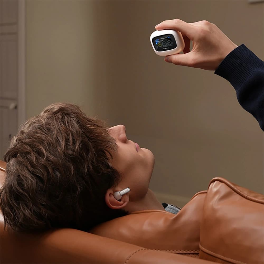 Căști wireless in-ear Baseus Bowie M2s Ultra TWS cu ecran interactiv Alb - 11