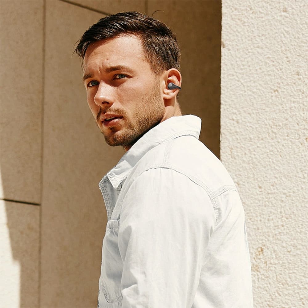 Bezprzewodowe słuchawki Baseus Bass 15 Clip OWS + kabel Baseus Simple USB-C 3A 30cm czarne - 9