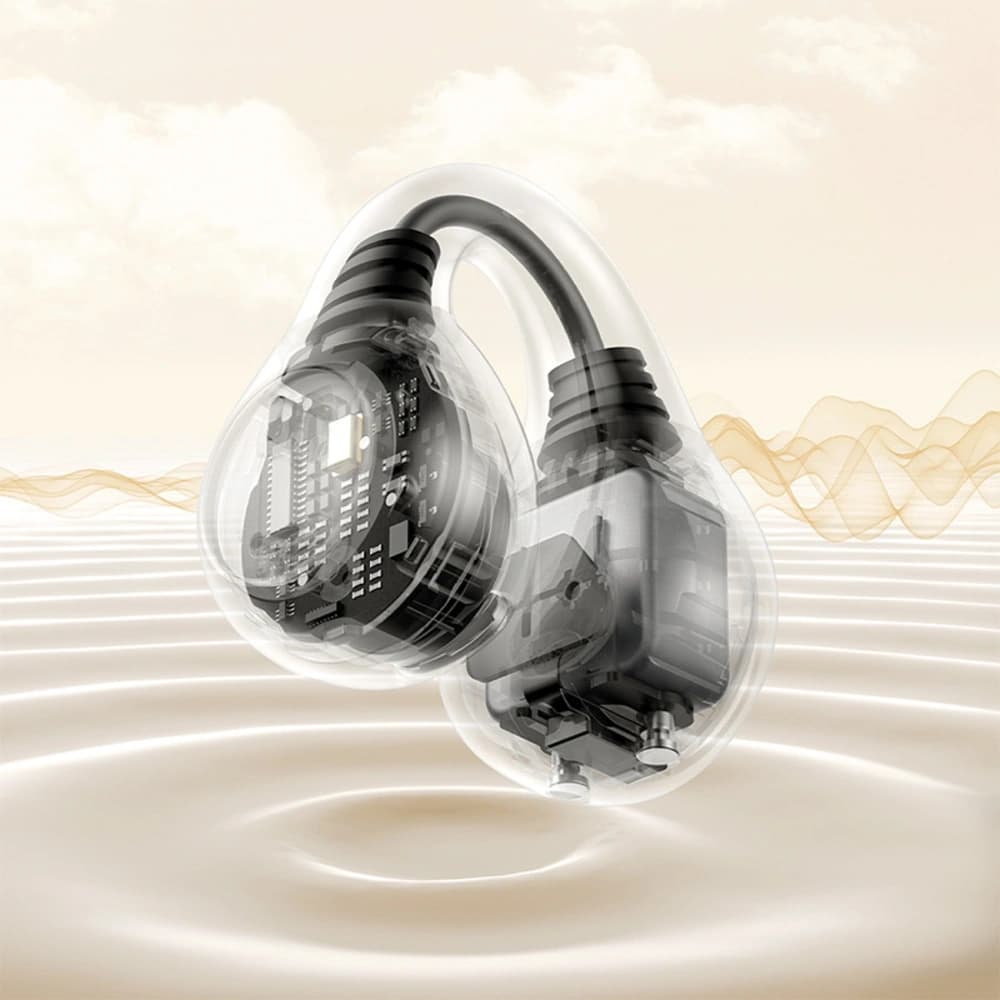 Bezprzewodowe słuchawki Baseus Bass 15 Clip OWS + kabel Baseus Simple USB-C 3A 30cm czarne - 10