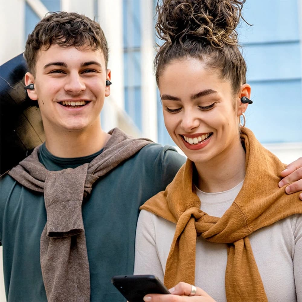 Bezprzewodowe słuchawki Baseus Bass 15 Clip OWS + kabel Baseus Simple USB-C 3A 30cm czarne - 11