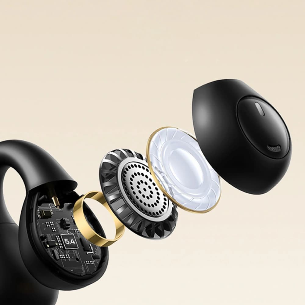 Bezprzewodowe słuchawki Baseus Bass 15 Clip OWS + kabel Baseus Simple USB-C 3A 30cm czarne - 14