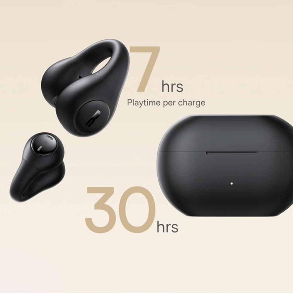 Bezprzewodowe słuchawki Baseus Bass 15 Clip OWS + kabel Baseus Simple USB-C 3A 30cm czarne - 16