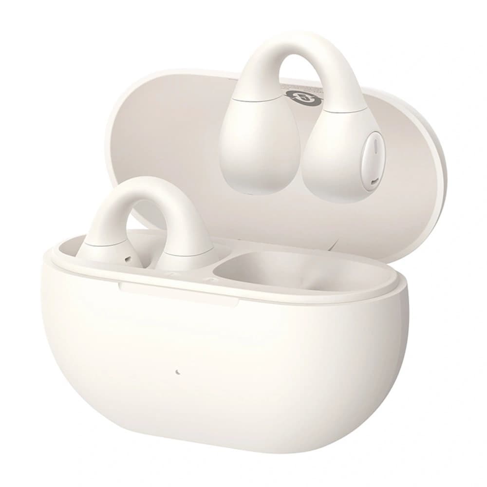 Baseus Bass 15 Clip OWS Vezeték nélküli Fülhallgató + Baseus Simple USB-C 3A 30cm Kábel Fehér - 1